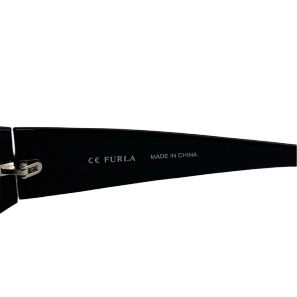 Furla Glossy Black Sunglasses with Case (EUC)